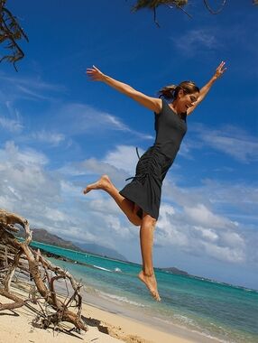 Toad&Co Black Drench Ruched Dress Vacay Size XS